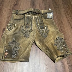 - Authentic antique men lederhosen men new